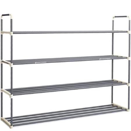 Hastings Home 4 Shelf Shoe Rack - Space Saving Organizer for 24 Pairs of Shoes 319833DJA